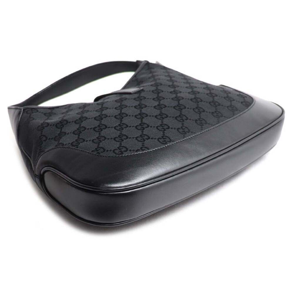 GUCCI Black Canvas Jackie Shoulder Bag - Picture 3 of 7